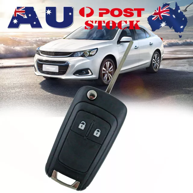 To Suit Holden Barina/Cruze/Trax 2 Button Remote Flip Key Blank Shell/Case/Fob -