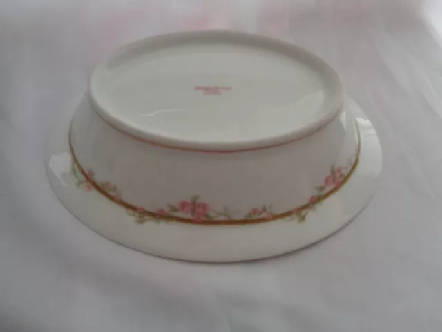 Bol de service Theodore Haviland Limoges France Schleiger avec motif rose 2