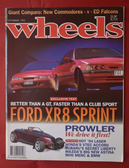 Wheels Sep 1993 Ford Falcon XR8 Sprint HSV Clubsport, Saab 900, Plymouth Prowler