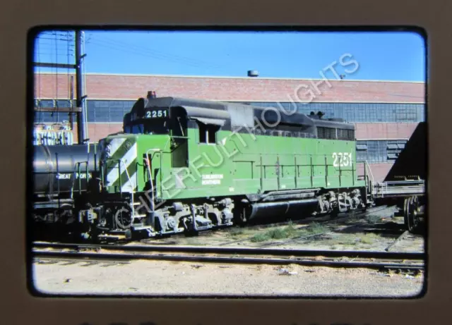 Original  '76 Kodachrome Slide BN Burlington Northern 2251 GP30 Denver    38A36
