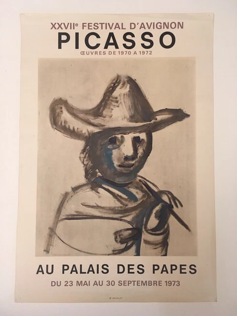 Pablo Picasso Lithographie compenser cm 50x70 Signature dalle avec