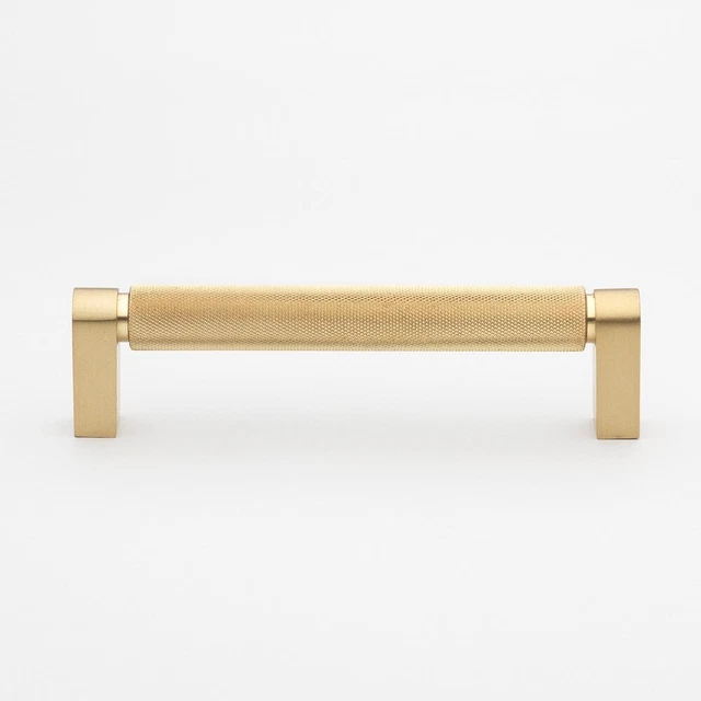 GlideRite Solid Knurled Bar Pull Cabinet Handle, 4788 Satin Gold 5" (price each)