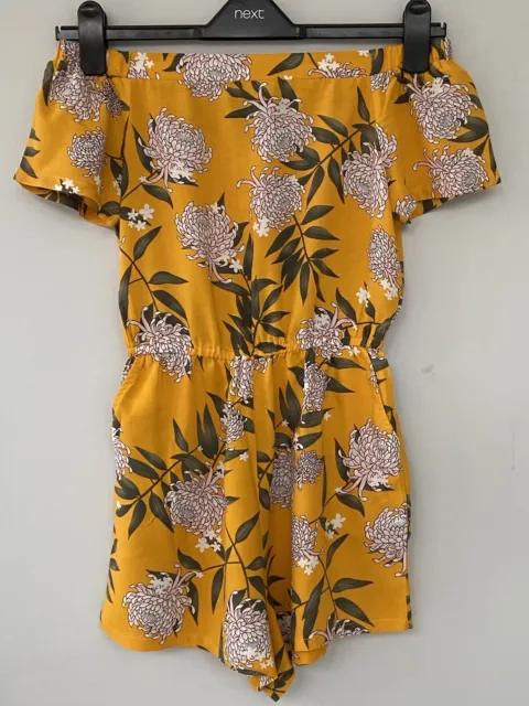 Girls New Look Yellow Patterned Playsuit Age 11 Years