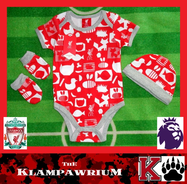 ⚽️LIVERPOOL FC⚽️Official⚽️Babys LFC HAT, VEST & MITTENS Set⚽️3-6 Months⚽️NEW⚽️66