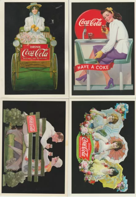 Cartoline Pubblicitarie Coca Cola 4 Riproduzioni Da Originale Mf90976