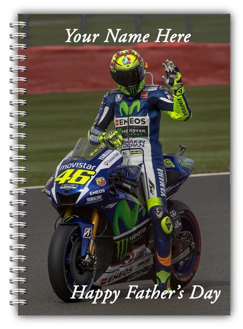 Personalised Motorbike Bike Biker Fathers Day Gift A5 Dad Daddy Grandad 100 Page