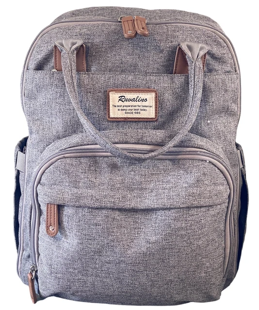 Diaper Bag Backpack, RUVALINO Multifunction Travel Bag Backpack Gray, YW168