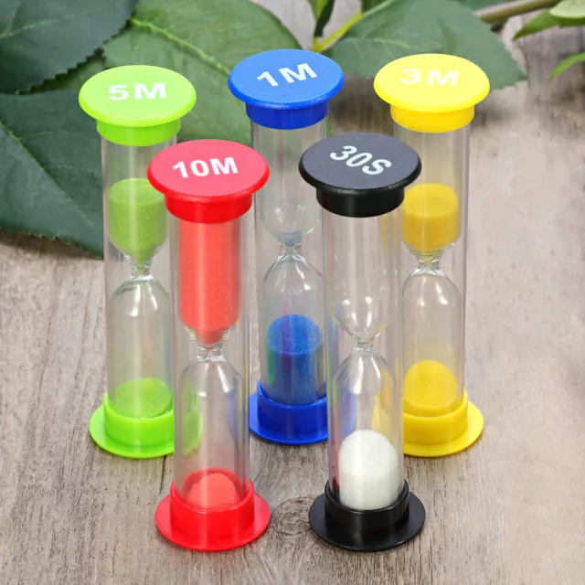 5pcs sand hourglass Colorful Sand Clock Timers Hourglass Sandglass for