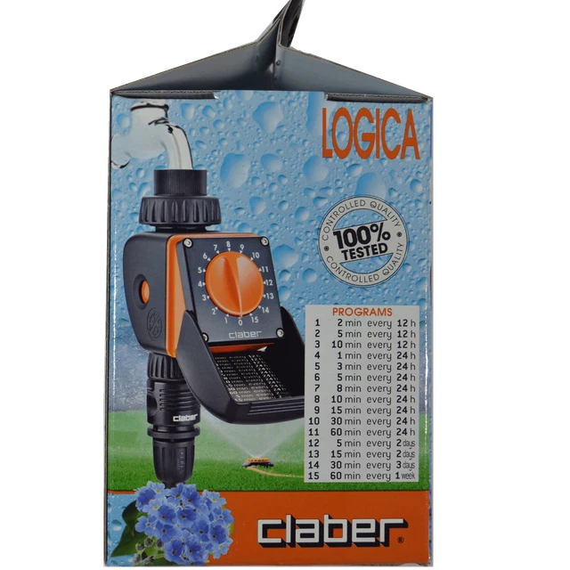 Centralina Programmatore Irrigazione Goccia Acqua Aquauno Logica Claber Giardino 2