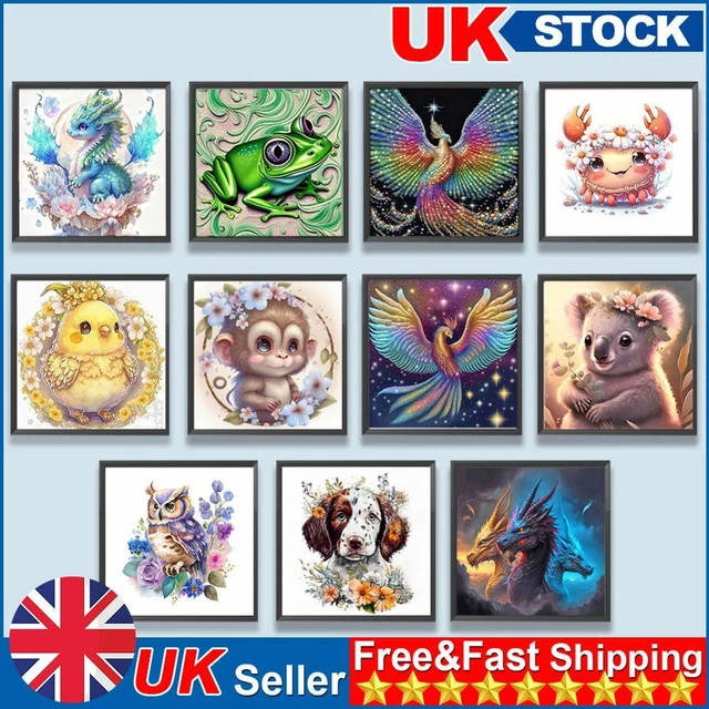 5D DIY Full Round Drill Diamond Painting Animal Kit Home Decoration Art Craft