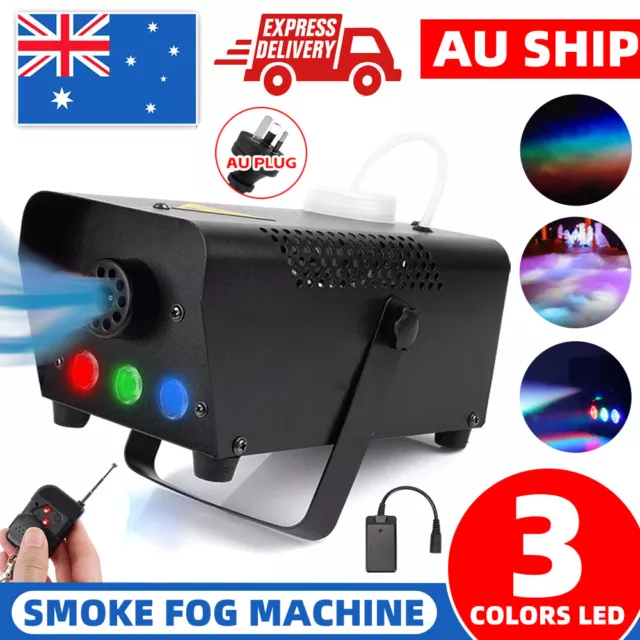 Mini 500W Fog Smoke Machine Fogger RGB LED Party Club Disco DJ Wireless Remote