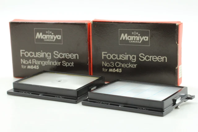 [Almost Unused] Mamiya 645 Focusing Screen No.3 Grid Checker & No.4 Spot JAPAN