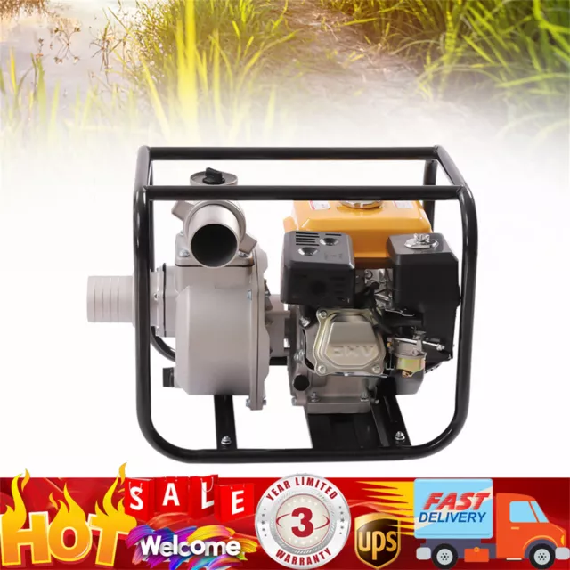 3" Gasoline Water Pump 7.5HP 4 Stroke Gas-Powered Semi-Trash Water Transfer Pump