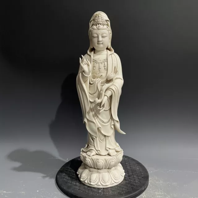 20'' Chinese Dehua White porcelain Kwan-Yin GuanYin Goddess tara Buddha statue