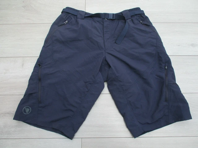 Endura Herren Hummvee II Baggy Fahrrad Fahrrad Shorts XL mit Gürteltaschen blau MTB