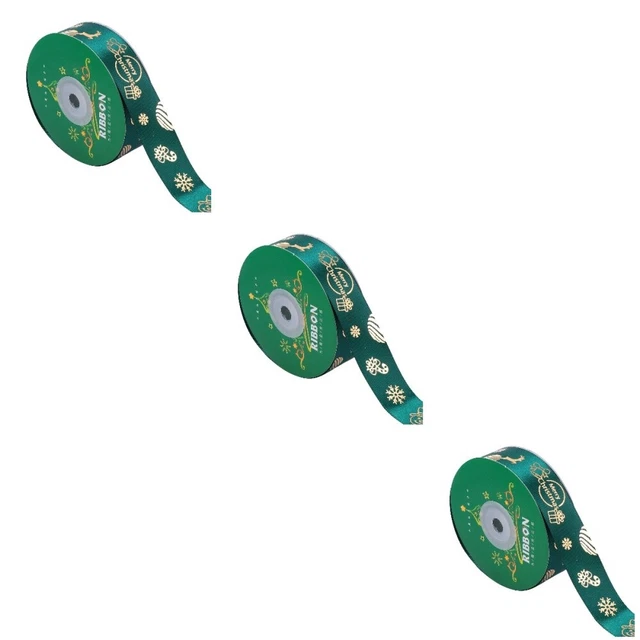 3 rollen von DIY Weihnachten Bogen Krawatte Band Santa Claus Band