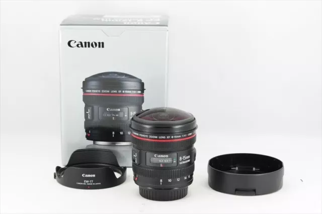 Canon EF 8-15mm f/4L Fisheye USM Lens Near Mint in Box From Japan #4016Y
