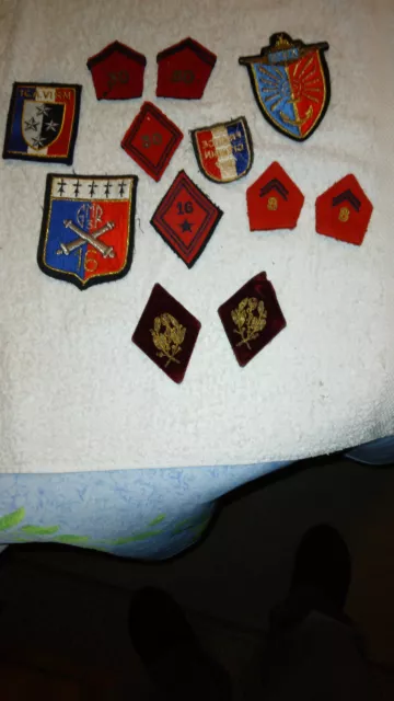 Lot de 12  insignes tissus, écussons, patch