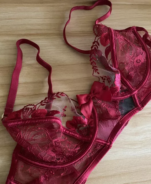 Honey Birdette Red Lace Bra Fashion Floral