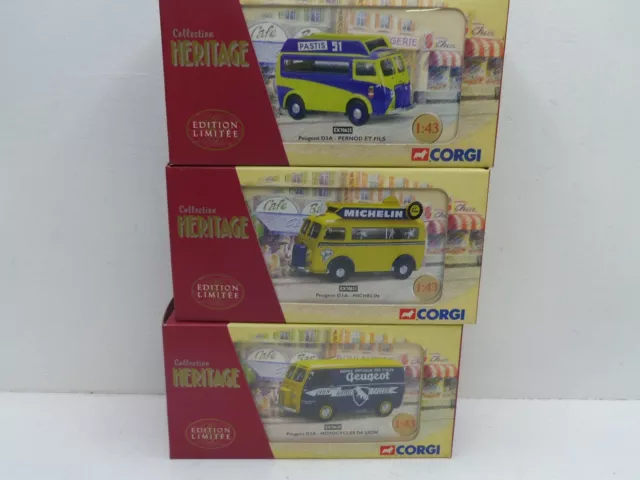 1/43 Corgi Peugeot Lot D3A