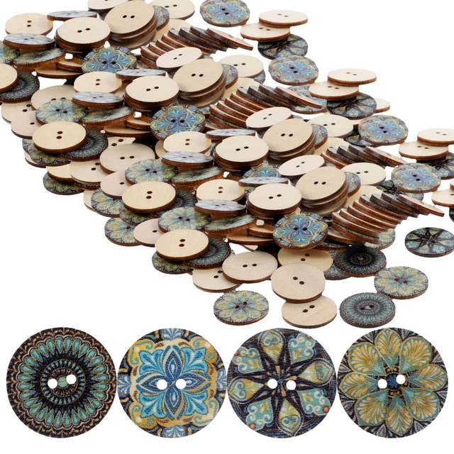 Mélange de boutons de noël en bois, 25 pièces/lot, 2 trous, pour l'artisanat, Scrapbooking, bricolage décoratif, WB874  15