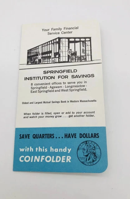 Vintage Coin Saver Springfield Institution For Saving Bank Springfield MA