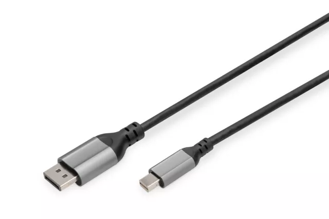 DIGITUS 8K @ 60Hz Mini DisplayPort to DisplayPort; DP 1.4 Aluminium  (US IMPORT)