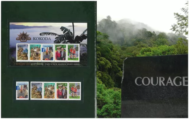 Australia-Papua New Guinea Joint Issue 2010 Kokoda Remembrance Stamps Pack MUH