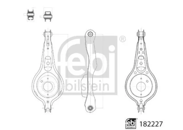 FEBI BILSTEIN Querlenker Lenker Radaufhängung Hinten links Hinten rechts 182227