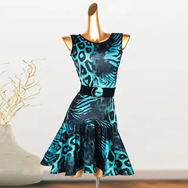 NEW Latin Ballroom Dance Dress Modern Salsa Waltz Standard Long Dress#G805