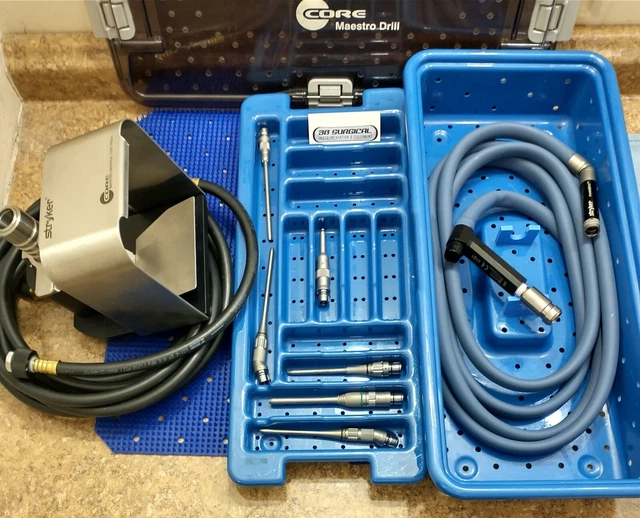 Stryker 5407-200 Maestro Drill, Footpedal & Attachments, Neuro Spine & Cranial