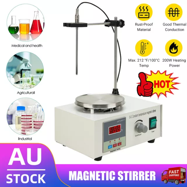 Digital Magnetic Stirrer Heating Plate Mixer Stirring Hotplate Stirring Bar Kit