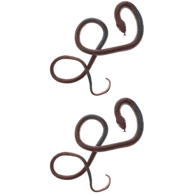 2x Figura de simulación de serpiente juguete de truco de fiesta juguetes falsos juguetes de serpiente