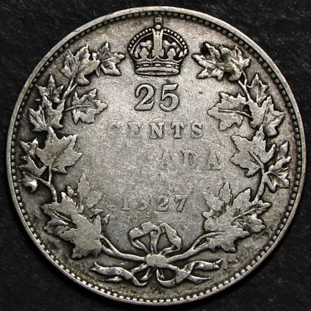 1927 Canada 25 Cents Key Date #20765