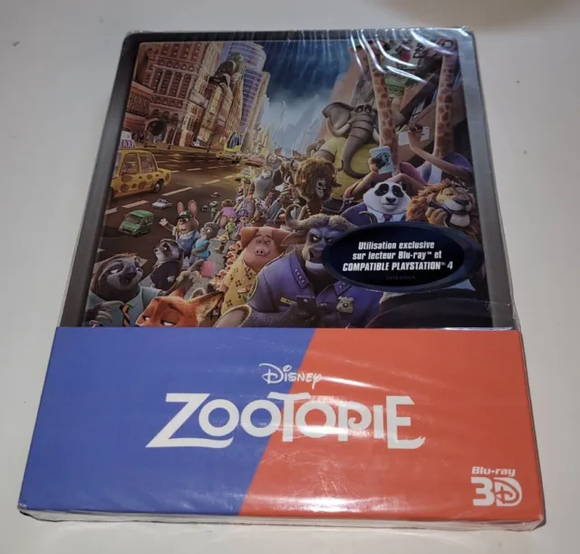 Blu-ray 3D + Blu-ray - Steelbook - Disney - Zootopie - Neuf Sous Blister