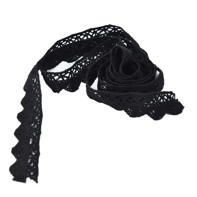 (Le Noir)Ruban De Dentelle De Coton De 20 Mètres Largeur De 2 Cm Ruban De