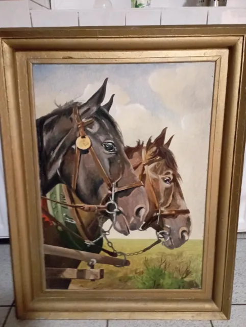 Öl Gemälde Pferd