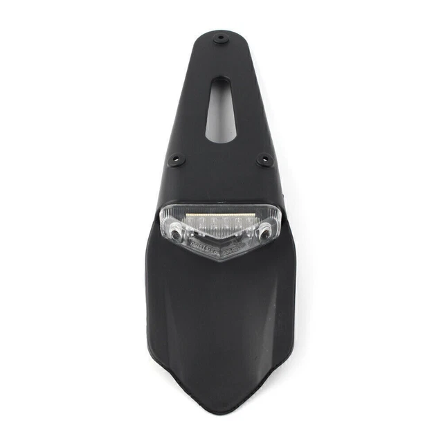 Clear Universal  Motorcycle Motorcross Tail Light Dirt Bike Fender LED Off-Road