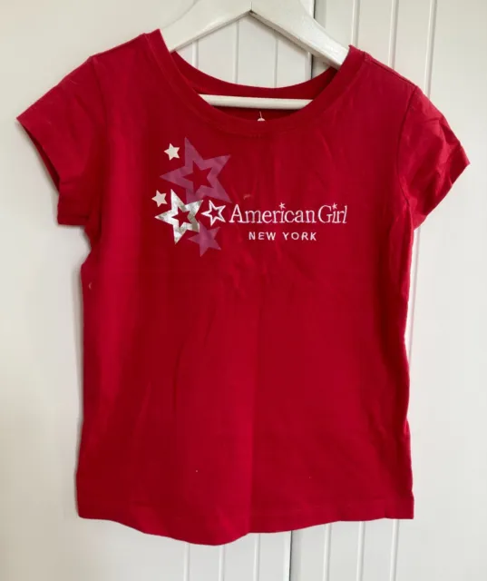 Girls Red American Girl T-shirt Size 7-8 Years