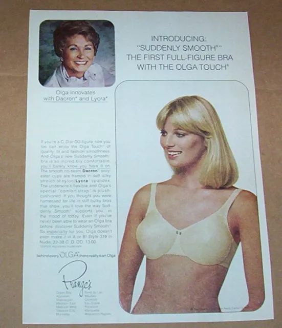 1978 PRINT AD - OLGA lingerie Bra - SEXY Blonde Girl -VINTAGE 1