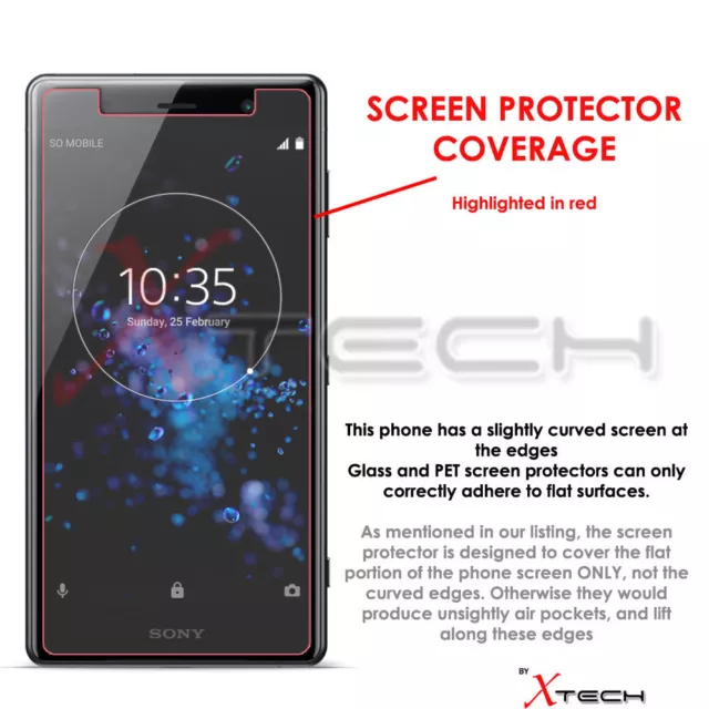 2x Genuine TEMPERED GLASS Screen Protector Cover For Sony Xperia XZ2 Premium 2