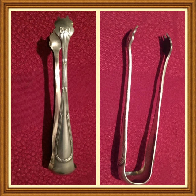 PINCE À SUCRE en métal argenté de style Louis XV (1900) EUR 15,00