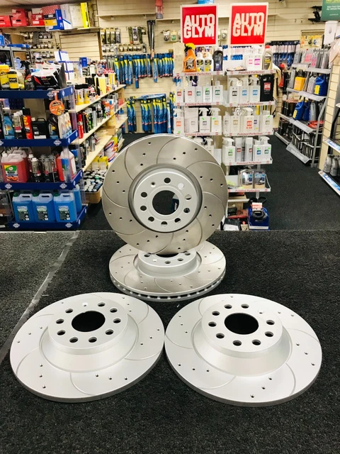 Für Ford Focus St225 2.5 Vorne Hinten Gebohrte Nutbremsscheiben 320Mm + 280Mm