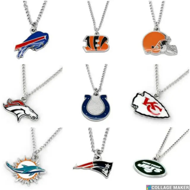 NFL Licensed Logo Pendant Necklaces - Pick Your Team