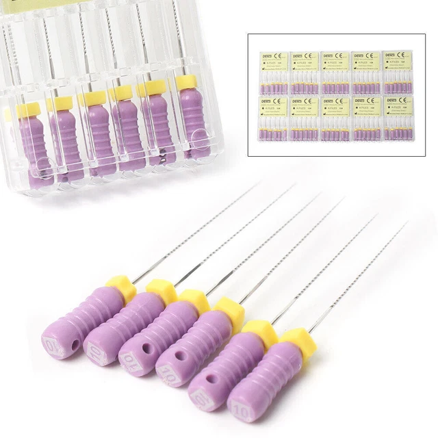 10Pack Dental K-FILES 25mm #10 Root Canal Hand Use Endo K Files Instruments