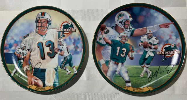 Dan Marino Commemorative Plates - Bradford Exchange, Superstar And Field General