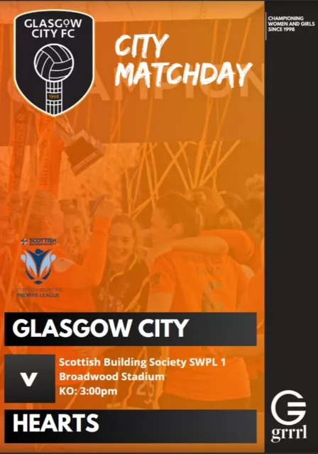 GLASGOW CITY Scotland HEARTS Edinburgh 2020 Womens SWPL 1  OFFICIAL