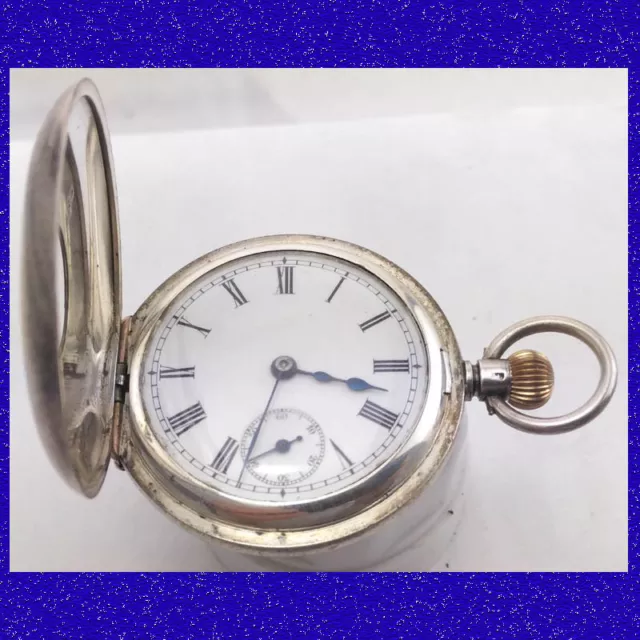 Superb Silver & Gold Omega Keyless Half-Hunter Pocket Watch & Albert Chain 1905
