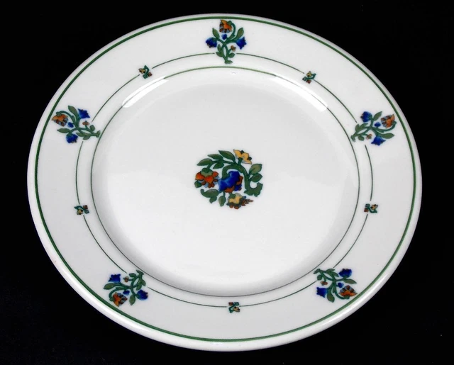 4 St. Albans Syracuse Railroad China Delaware Missouri Bread Plates 6 1/2" 2