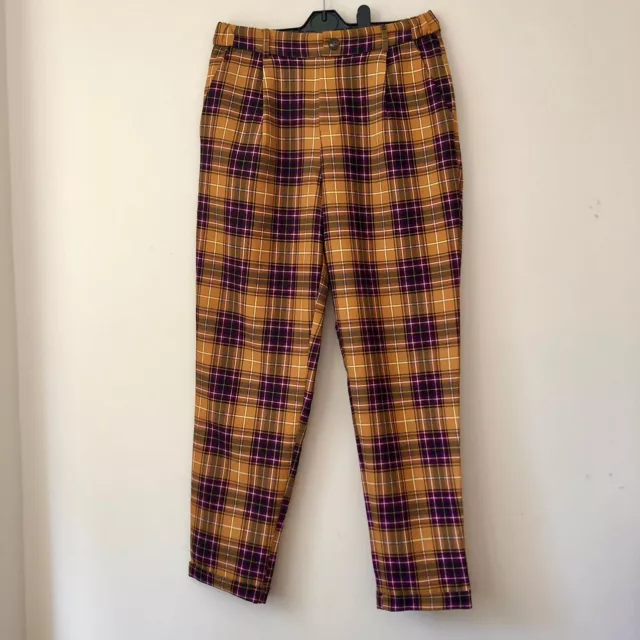 Pull and clearance bear checkered trousers